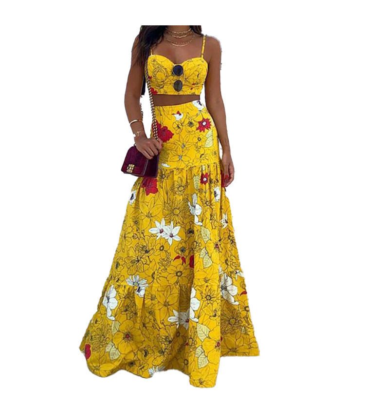 A - Line Floral Print Two Piece Set - Intuitive Goddess 1111Intuitive Goddess 1111