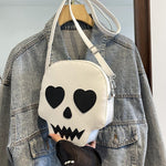 Cute Halloween Skull Small Shoulder Bags With Love Eyes Fashion Personality Crossbody Bag For Girls Women - Intuitive Goddess 1111Intuitive Goddess 1111