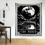 Black Tarot Cards Tapestry Wall Hanging Moon Star Medieval Europe Divination Hippie Tapiz Tapestry for Home Decor - Intuitive Goddess 1111Intuitive Goddess 1111