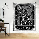 Black Tarot Cards Tapestry Wall Hanging Moon Star Medieval Europe Divination Hippie Tapiz Tapestry for Home Decor - Intuitive Goddess 1111Intuitive Goddess 1111