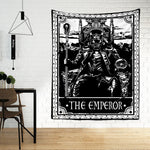 Black Tarot Cards Tapestry Wall Hanging Moon Star Medieval Europe Divination Hippie Tapiz Tapestry for Home Decor - Intuitive Goddess 1111Intuitive Goddess 1111