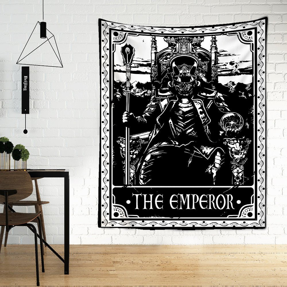 Black Tarot Cards Tapestry Wall Hanging Moon Star Medieval Europe Divination Hippie Tapiz Tapestry for Home Decor - Intuitive Goddess 1111Intuitive Goddess 1111