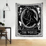 Black Tarot Cards Tapestry Wall Hanging Moon Star Medieval Europe Divination Hippie Tapiz Tapestry for Home Decor - Intuitive Goddess 1111Intuitive Goddess 1111