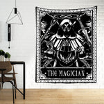 Black Tarot Cards Tapestry Wall Hanging Moon Star Medieval Europe Divination Hippie Tapiz Tapestry for Home Decor - Intuitive Goddess 1111Intuitive Goddess 1111