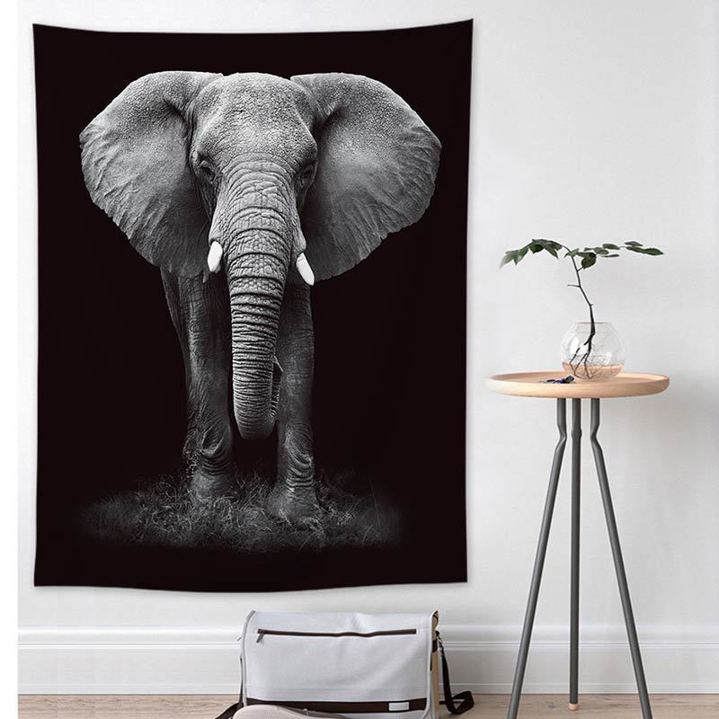 Black & White Spirit Animal Tapestry - Intuitive Goddess 1111Intuitive Goddess 1111