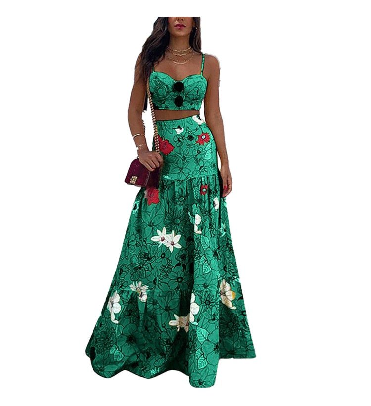 A - Line Floral Print Two Piece Set - Intuitive Goddess 1111Intuitive Goddess 1111