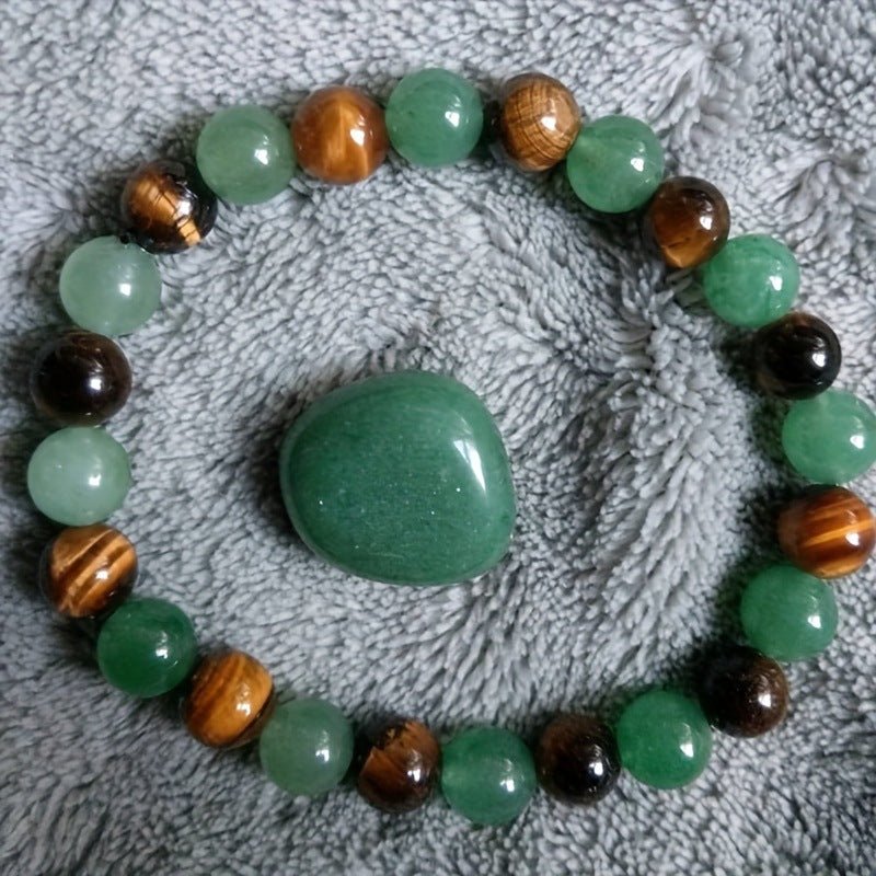 Aventurine Tiger Eye Beaded Bracelet - Intuitive Goddess 1111Intuitive Goddess 1111