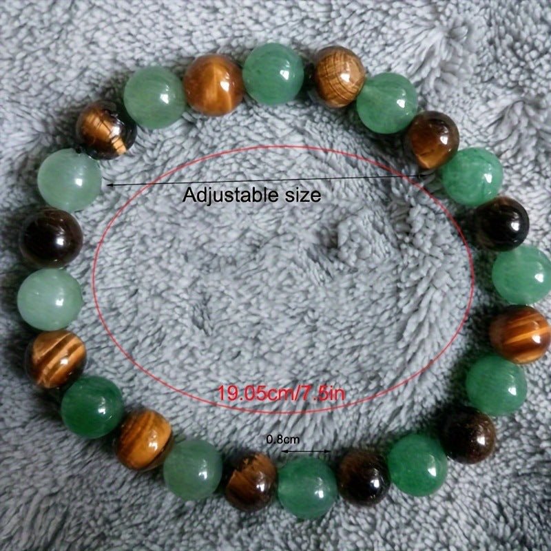 Aventurine Tiger Eye Beaded Bracelet - Intuitive Goddess 1111Intuitive Goddess 1111