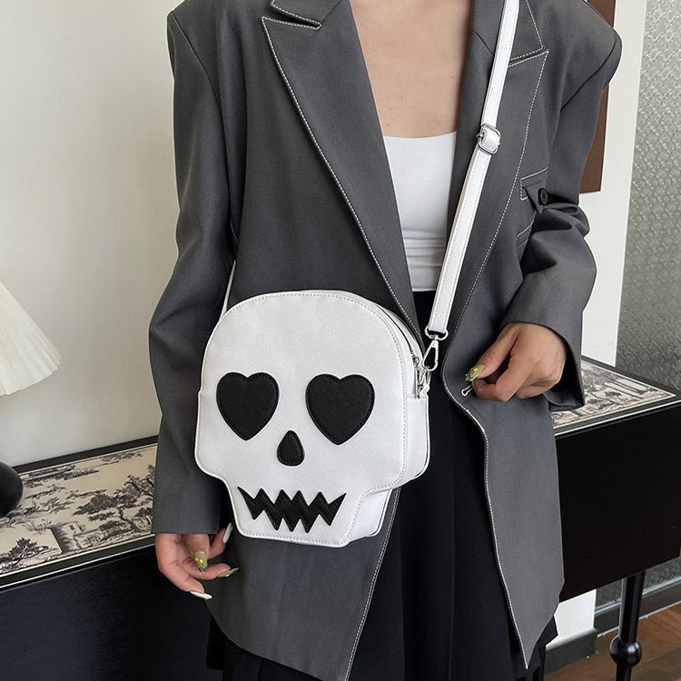 Cute Halloween Skull Small Shoulder Bags With Love Eyes Fashion Personality Crossbody Bag For Girls Women - Intuitive Goddess 1111Intuitive Goddess 1111