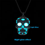 Halloween Luminous Skull Necklace With Day Of The Dead Lotus Pattern Personality Clavicle Necklace Fashion Jewelry Accessories - Intuitive Goddess 1111Intuitive Goddess 1111