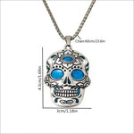 Halloween Luminous Skull Necklace With Day Of The Dead Lotus Pattern Personality Clavicle Necklace Fashion Jewelry Accessories - Intuitive Goddess 1111Intuitive Goddess 1111