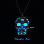 Halloween Luminous Skull Necklace With Day Of The Dead Lotus Pattern Personality Clavicle Necklace Fashion Jewelry Accessories - Intuitive Goddess 1111Intuitive Goddess 1111